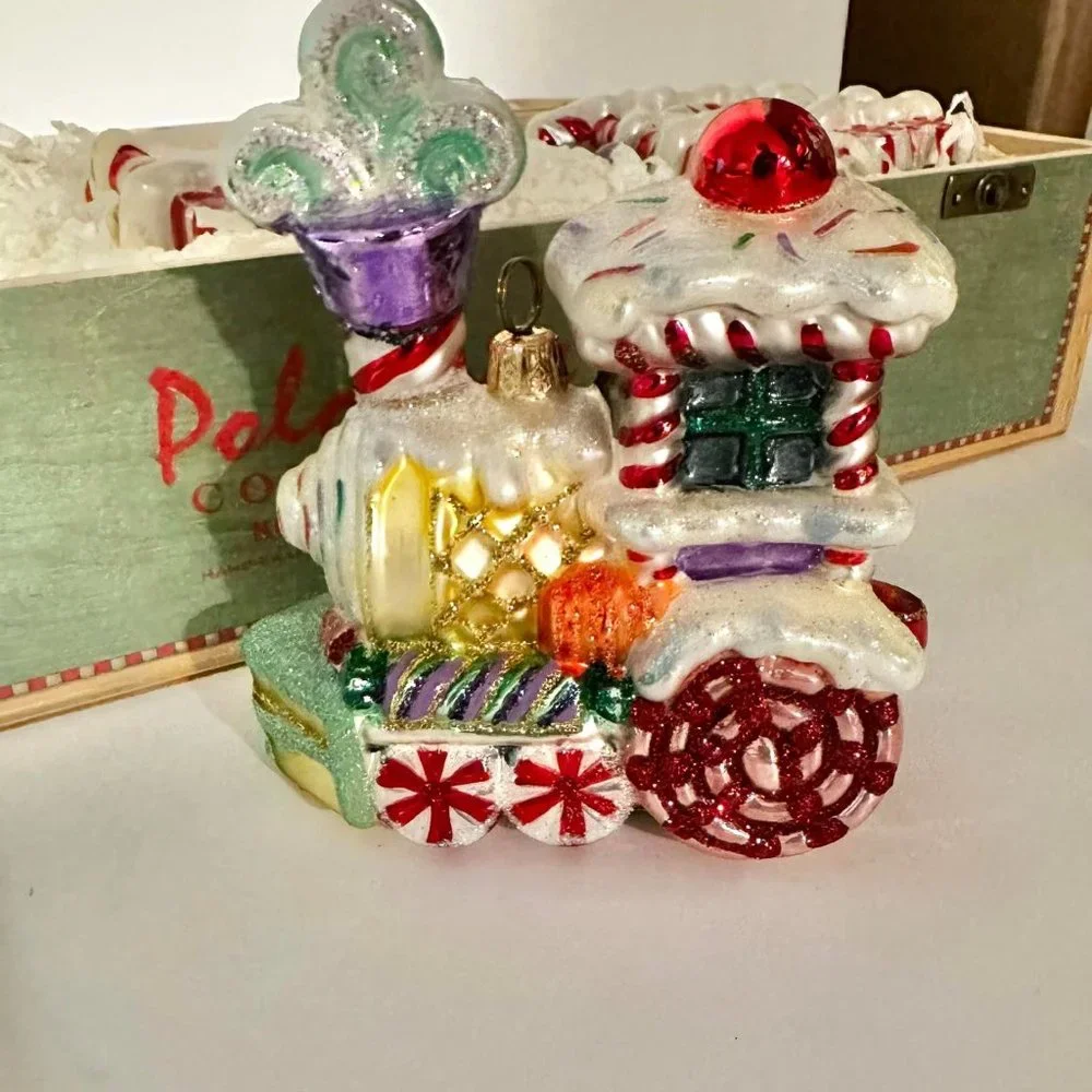 Mint Condition Polonaise RARE Kurt S Adler Glass Christmas Candy Land Train - Picture 8 of 16